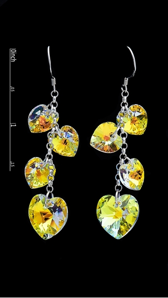 Picture of Kind  Valentine's Day Platinum Plated Drop & Dangle