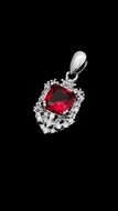 Picture of Charming Red Cubic Zirconia 3 Pieces Jewelry Sets