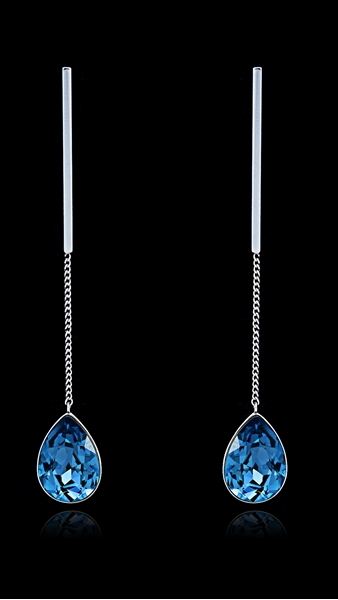 Picture of Iso9001 Qualified Zinc-Alloy Single Stone Drop & Dangle