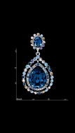 Picture of The Youthful And Fresh Style Of Dark Blue Swarovski Element Drop & Dangle