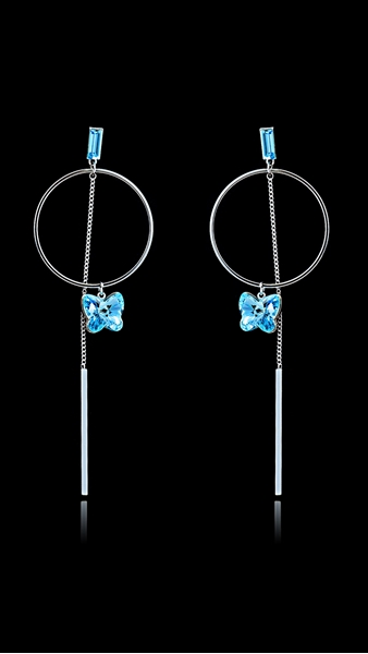 Picture of Individual Design On  Sea Blue Chic Drop & Dangle