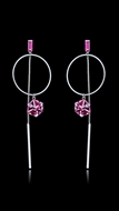 Picture of First Class Platinum Plated Big Drop & Dangle