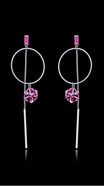 Picture of First Class Platinum Plated Big Drop & Dangle