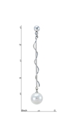 Picture of Magnificent Venetian Pearl Platinum Plated Drop & Dangle