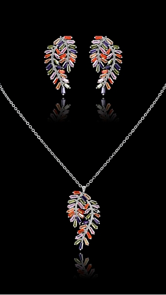 Picture of Hot Sale Small Platinum Plated 2 Pieces Jewelry Sets