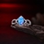 Picture of Flexible Designed Platinum Plated Blue Fashion Rings