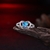 Picture of New Arrival Blue Platinum Plated Fashion Rings