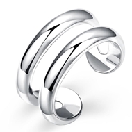 Picture of Lovely And Touching White Platinum Plated Fashion Rings