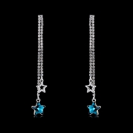 Picture of Artificial Crystal Zinc Alloy Dangle Earrings 2YJ053472E