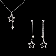 Picture of  Star Delicate Necklace And Earring Sets 3FF054591S