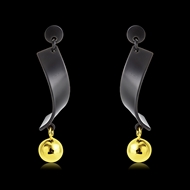 Picture of Distinctive Multi-tone Plated Zinc Alloy Dangle Earrings with Low MOQ