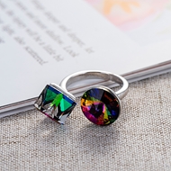 Picture of Zinc Alloy Swarovski Element Adjustable Ring at Great Low Price