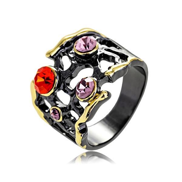 Picture of Charming Colorful Glass Fashion Ring As a Gift