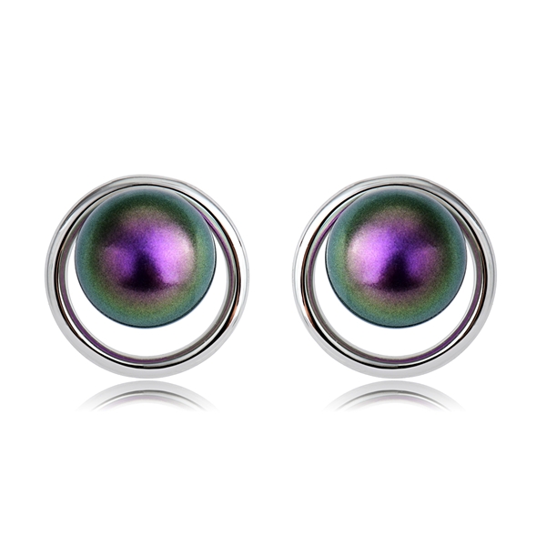 Picture of Famous Small Platinum Plated Stud Earrings