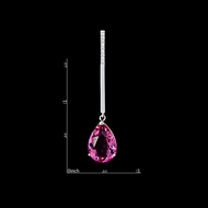 Picture of Fashionable And Modern Single Stone Platinum Plated Drop & Dangle