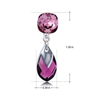 Picture of Zinc Alloy Purple Dangle Earrings from Certified Factory