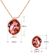 Picture of Wholesale Rose Gold Plated Artificial Crystal Necklace and Earring Set with No-Risk Return