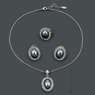 Picture of Low Rate Platinum Plated Venetian Pearl 3 Pieces Jewelry Sets