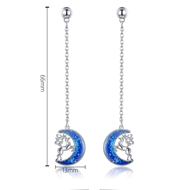 Picture of Buy Platinum Plated Fashion Dangle Earrings with Wow Elements