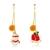 Picture of Attractive Yellow Copper or Brass Dangle Earrings For Your Occasions