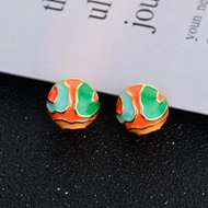 Picture of Hypoallergenic Gold Plated Enamel Stud Earrings Online Shopping