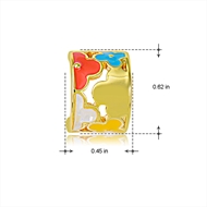 Picture of Fashion Enamel Gold Plated Stud Earrings