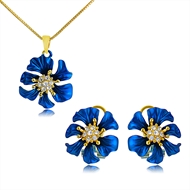 Picture of Casual Artificial Crystal Necklace and Earring Set with Beautiful Craftmanship