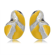 Picture of Featured Yellow Platinum Plated Stud Earrings with Full Guarantee