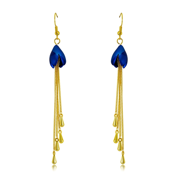 Picture of Purchase Gold Plated Enamel Dangle Earrings Exclusive Online