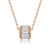 Picture of Nice Cubic Zirconia Rose Gold Plated Pendant Necklace