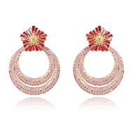 Picture of Eye-Catching Red Luxury Dangle Earrings with Member Discount