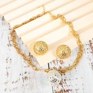 Picture of Shop Zinc Alloy Gold Plated Necklace and Earring Set with Wow Elements