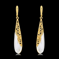 Picture of Gold Plated White Dangle Earrings from Certified Factory