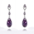 Picture of Filigree Big Platinum Plated Dangle Earrings