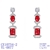 Picture of Beautiful Cubic Zirconia Platinum Plated Dangle Earrings