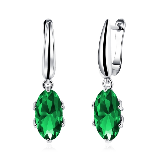 Picture of Hot Selling Green Platinum Plated Dangle Earrings from Top Designer