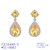 Picture of Impressive Yellow Luxury Dangle Earrings with Low MOQ