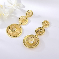 Picture of Low Cost Zinc Alloy Gold Plated Dangle Earrings with Low Cost