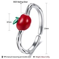 Picture of Bulk Platinum Plated Red Adjustable Ring Exclusive Online