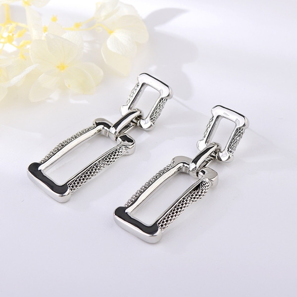 Picture of New Season Platinum Plated Big Dangle Earrings with SGS/ISO Certification