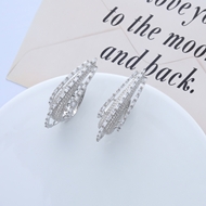 Picture of Platinum Plated Luxury Dangle Earrings Factory Supply