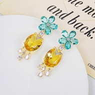 Picture of Big Gold Plated Dangle Earrings Online Only