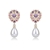 Picture of Popular Cubic Zirconia Pink Dangle Earrings