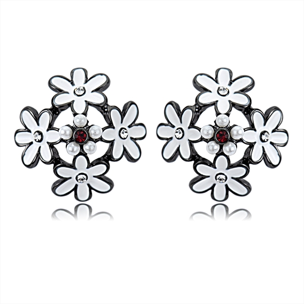 Picture of Gunmetal Plated Classic Stud Earrings Online Shopping