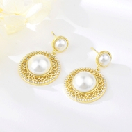 Picture of Funky Medium White Stud Earrings