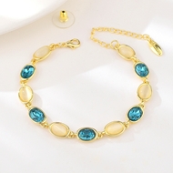 Picture of Nickel Free Gold Plated Opal 2 Piece Jewelry Set with No-Risk Refund