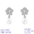 Picture of New Season White Cubic Zirconia Dangle Earrings with SGS/ISO Certification