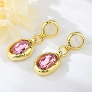 Picture of Designer Gold Plated Big Dangle Earrings with No-Risk Return