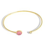 Picture of Nickel Free Gold Plated Delicate Fashion Bangle with No-Risk Refund