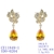 Picture of Fashion Cubic Zirconia Gold Plated Dangle Earrings